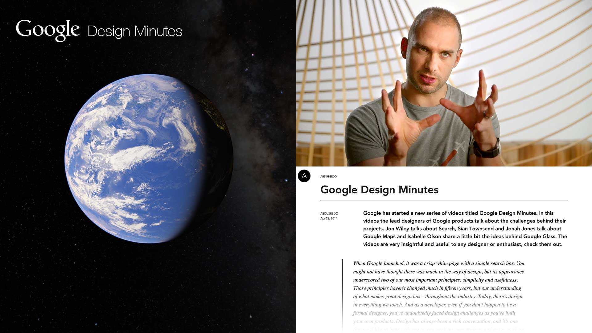 Google Design Minutes